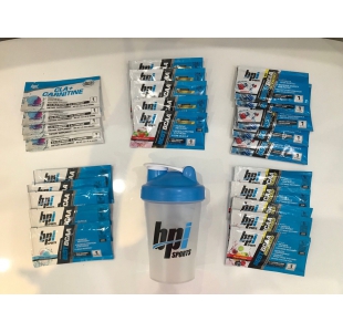 BPI Sports BCAA and CLA/Carnitine 25 samples & Shaker (Bundle 25)